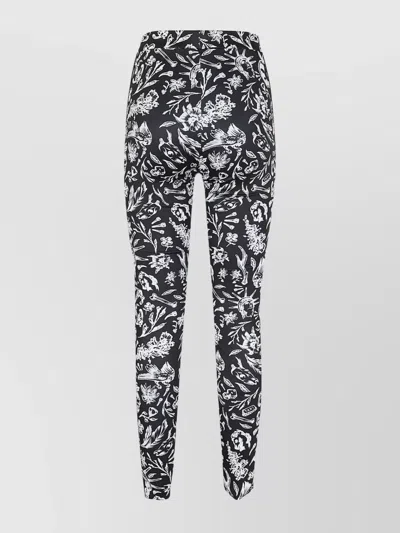 Off-white Logoband Side-stripe Tattoo-print Ankle Leggings In Black