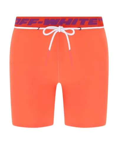 OFF-WHITE OFF-WHITE ELASTIC WAIST STRETCH SHORTS