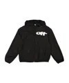 Off-white Logo Windbreaker In Black
