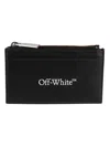 Off-white Logo Zip Card Holder In Black/white