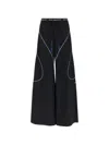 Off-white Off White Black Polyester Trousers In Black