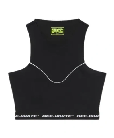 Off-white Logoband Crop Top In Burgundy