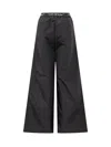Off-white Logoband Nylon Trousers In Black