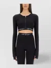 Off-white Off White Cropped Top With Logo Band In Black