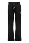 Off-white Long Comfortable Black Pants With Pockets In Black