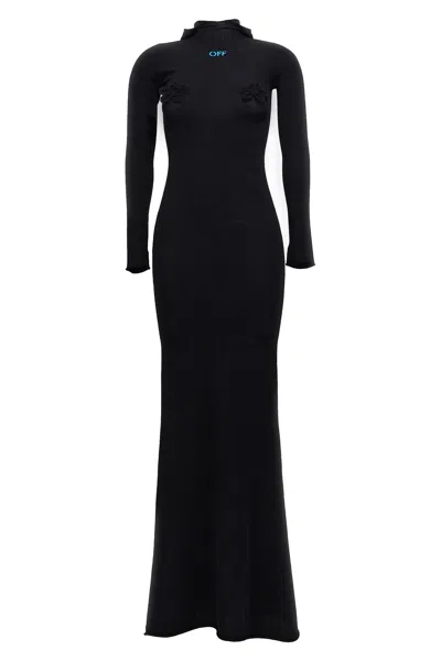 Off-white Long Hooded Dress