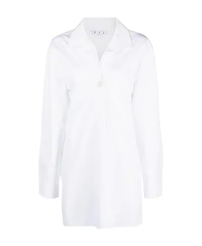 Off-white Long-sleeve Button-fastening Shirt In White