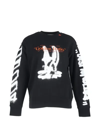 Pre-owned Off-white Long-sleeve Cotton Sweatshirt In Black