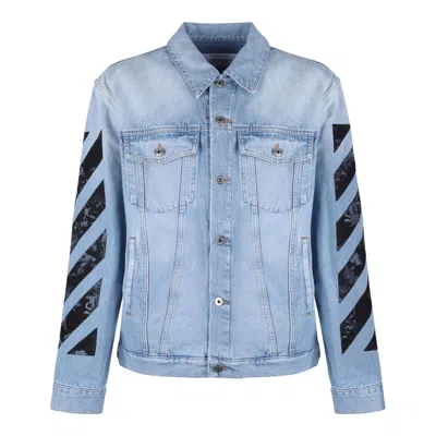 OFF-WHITE LONG SLEEVE DENIM JACKET