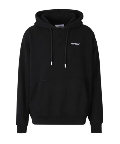 Off-white Vanish Arrow Printed French Cotton-terry Hoodie In Black