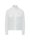 Off-white White Regular Logo Patch Shirt In White