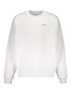 Off-white Long-sleeve Round-collar Sweatshirt In White