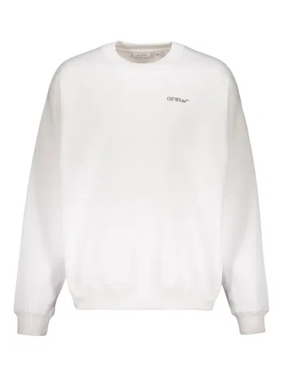 OFF-WHITE LONG-SLEEVE ROUND-COLLAR SWEATSHIRT