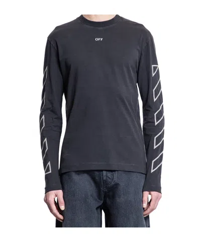 Off-white Long Sleeve T-shirt In Gray