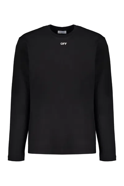 Off-white Long-sleeve T-shirt In Black