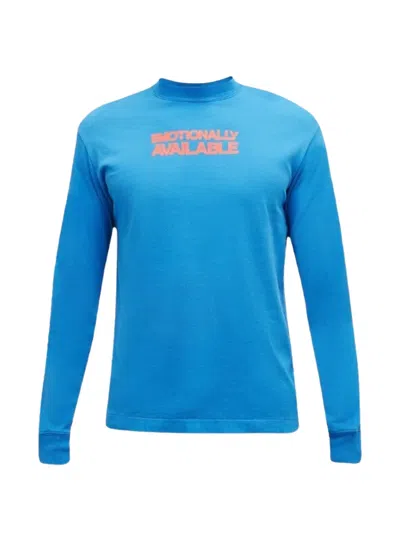 Off-white Long-sleeve T-shirt In Blue