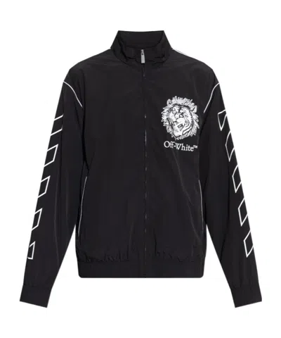 Off-white Long-sleeved Casual Jacket In Black