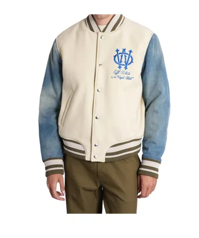 OFF-WHITE OFF-WHITE LOGO EMBROIDERED BUTTON-UP JACKET