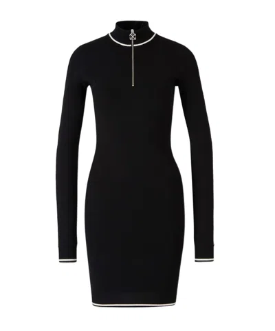 Off-white Long-sleeved Dress In Black
