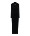 Off-white Off Stamp Slick Maxi Dress In Black