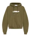 Off-white Spray Arrow Hooded Sweatshirt In Green