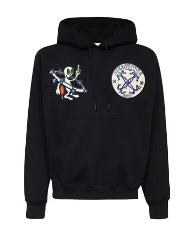 Off-white Long-sleeved Hooded Sweater