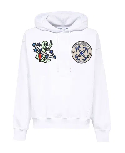 Off-white Long-sleeved Hooded Sweater