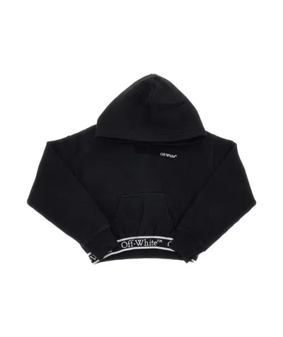 Off-white Long-sleeved Hoodie In Black