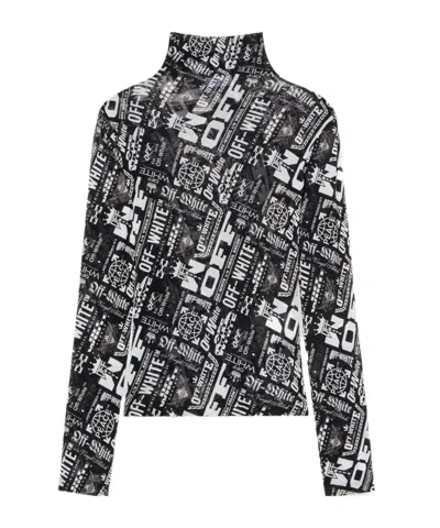 OFF-WHITE LONG-SLEEVED PATTERNED TOP