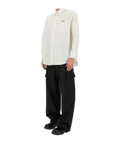 Off-white Long-sleeved Shirt In Black