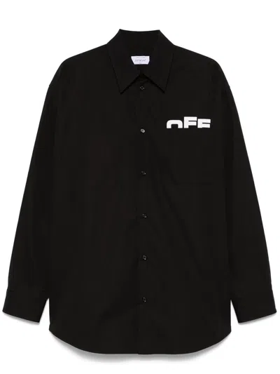 Off-white Long-sleeved Shirt In Black