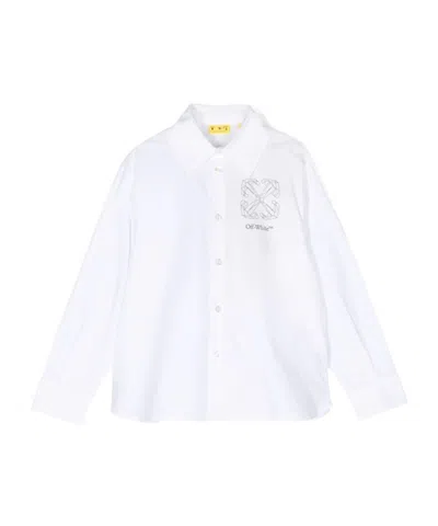 Off-white Long-sleeved Shirt In White