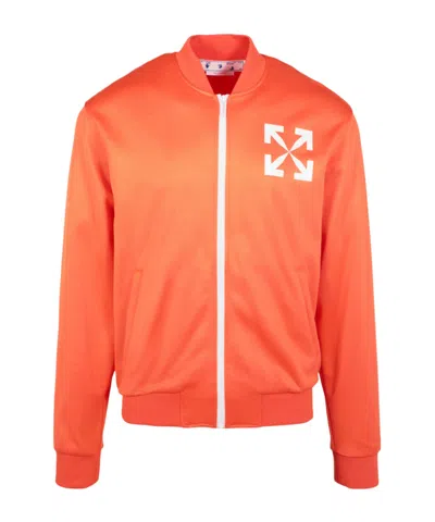 Off-white Single Arrow Slim Track Jacket In Orange