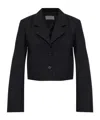 Off-white Long-sleeved Suit Jacket In Black