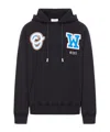 Off-white Wiz Patch Skate Hoodie In Black