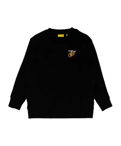 Off-white Long-sleeved Sweater In Black