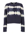 Off-white Long-sleeved Sweater In Blue