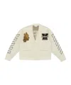 Off-white Lion-embroidery Cardigan In Neutral
