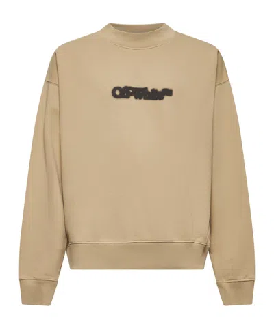 Off-white Long-sleeved Sweater In Nude