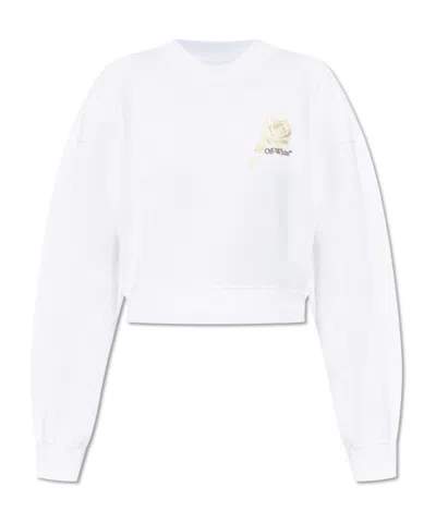 OFF-WHITE OFF-WHITE LOGO PRINTED CREWNECK SWEATSHIRT