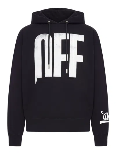 Off-white Big Off Diag Skate Hoodie In Black