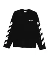 Off-white Airport Tape Long-sleeved T-shirt In Black