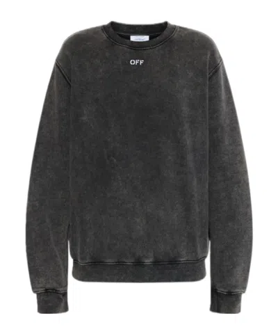 Off-white Long-sleeved Sweatshirt In Black
