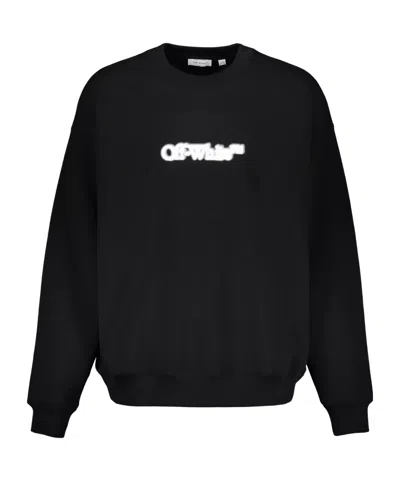 Off-white Logo-print Crew-neck Sweatshirt In Black