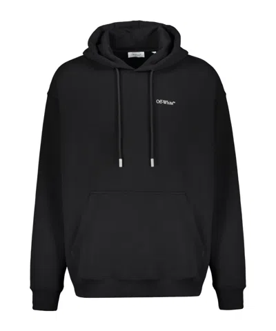 Off-white Vanish Arrow Printed French Cotton-terry Hoodie In Black
