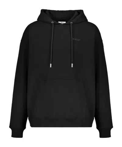 Off-white Vanish Arrow Printed French Cotton-terry Hoodie In Black