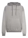 Off-white Hoodie In Cotton With Degraded Effect In Gray