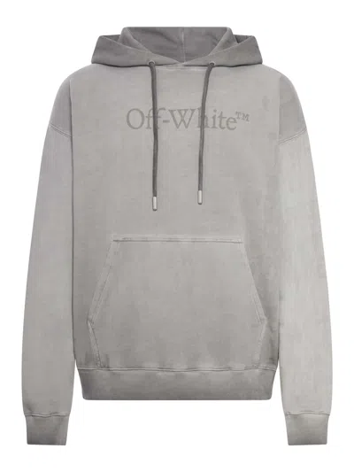 OFF-WHITE OFF-WHITE LOGO PRINTED DRAWSTRING HOODIE