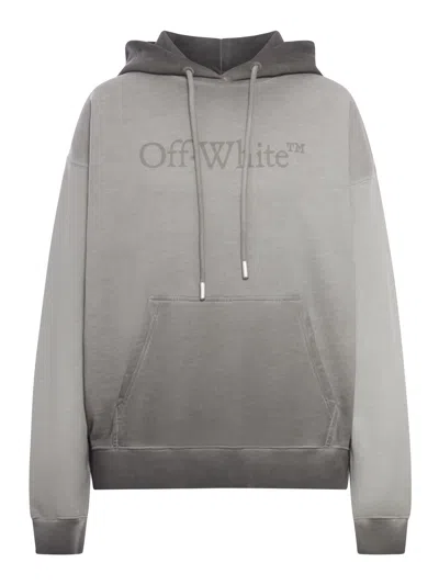 Off-white Long-sleeved Sweatshirt In Gray