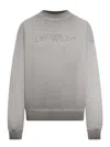 Off-white Long-sleeved Sweatshirt In Gray